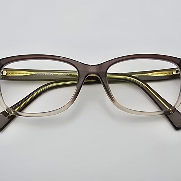 Coach HC6089 5400 Brown Gradient Olive Cat Eye Eyeglasses Frame 51-16-135 - Picture 10 of 12